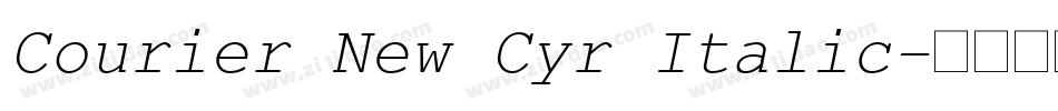 Courier New Cyr Italic字体转换